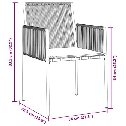 Комплект за хранене в градината 5 pcs Черно Полиратан