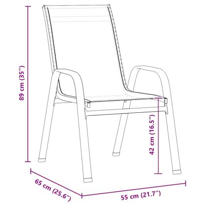 Комплект за хранене в градината 7 pcs Сив Текстилен и стомана