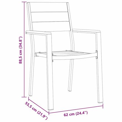 Комплект за хранене в градината 5 pcs Черно HDPE