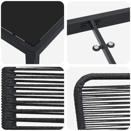 Комплект за хранене в градината 5 pcs Черно