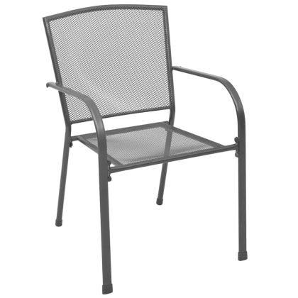 Комплект за хранене в градината 3 pcs Антрацит Стомана