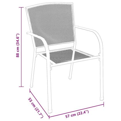 Комплект за хранене в градината 5 pcs Антрацит Стомана