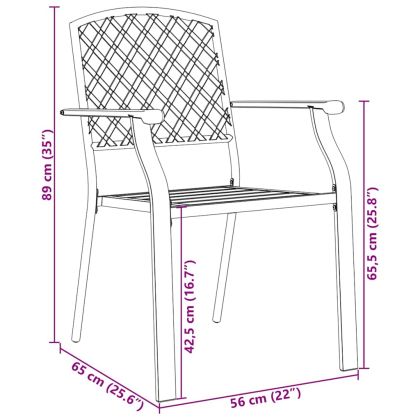 Комплект за хранене в градината 7 pcs Антрацит Стомана