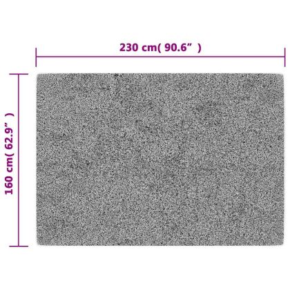 Килим, миещ се, черно и златно, 160x230 см, противоплъзгащ