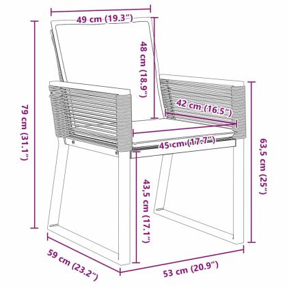 Комплект за хранене в градината 5 pcs Черно Полиратан