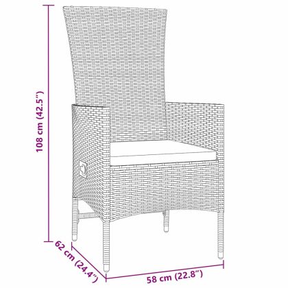 Комплект за хранене в градината 3 pcs Бежово полиратан