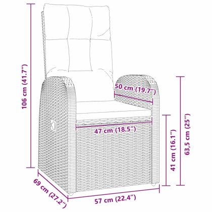 Комплект за хранене в градината 7 pcs Черно полиратан