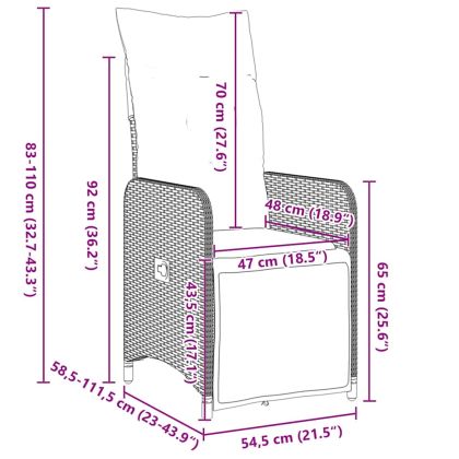 Комплект за хранене в градината 5 pcs Сив Полиратан