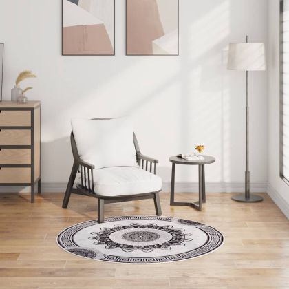 Килим, миещ се, φ120 см, пъстър, противоплъзгащ