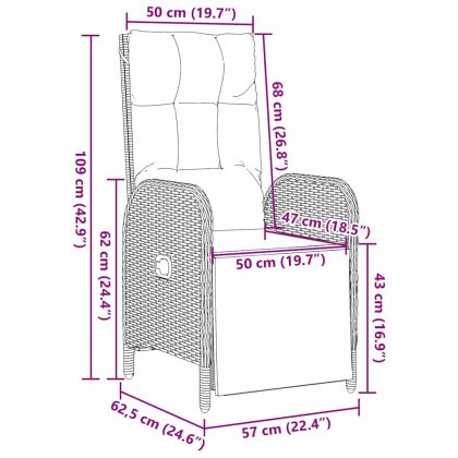 Комплект за хранене в градината 7 pcs Сив полиратан