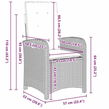 Комплект за хранене в градината 7 pcs Кафяво полиратан