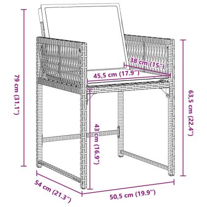 Комплект за хранене в градината 5 pcs Бежово полиратан