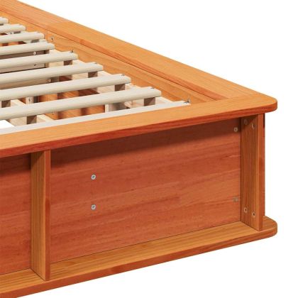 Рамка за легло Кафяво с восъчно покритие 180 x 200 cm