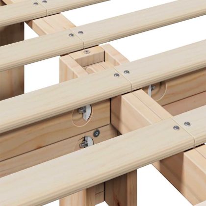 Рамка за легло Кафяво с восъчно покритие 180 x 200 cm