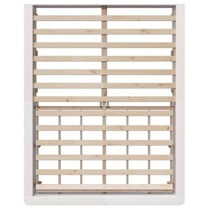 Рамка за легло Бяло 160 x 200 cm Солидно борово дърво