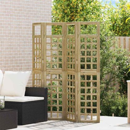 Параван за уединение 4 pcs Кафяво 160 x 180 cm