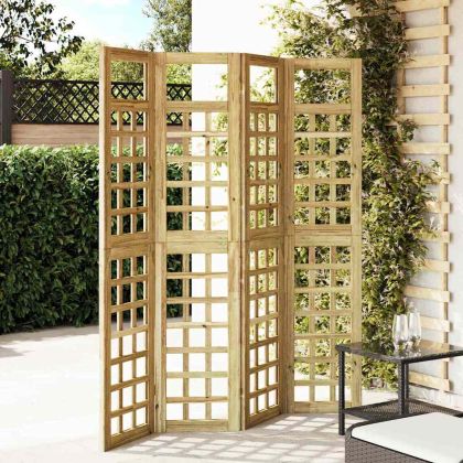 Параван за уединение 4 pcs Кафяво 160 x 180 cm