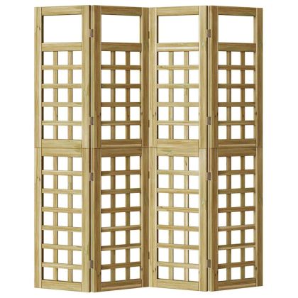 Параван за уединение 4 pcs Кафяво 160 x 180 cm