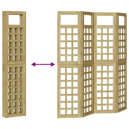 Параван за уединение 4 pcs Кафяво 160 x 180 cm