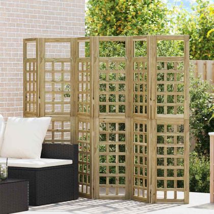 Параван за уединение 6 pcs Кафяво 240 x 180 cm