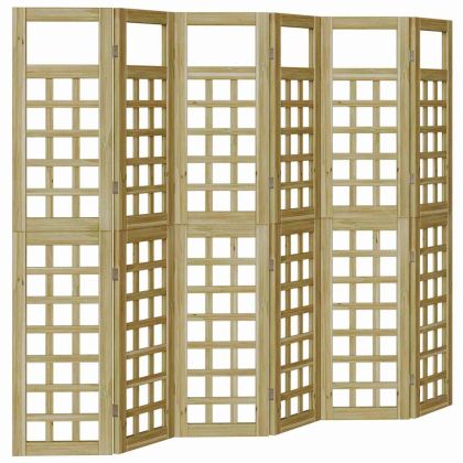 Параван за уединение 6 pcs Кафяво 240 x 180 cm