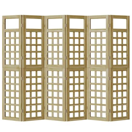 Параван за уединение 6 pcs Кафяво 240 x 180 cm