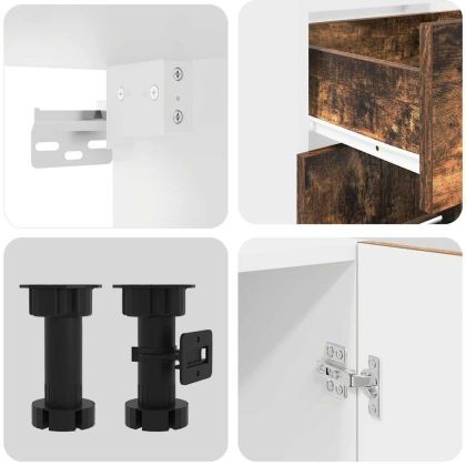 Комплект кухненски шкафове с чекмедже Lyon 4 pcs Димян дъб