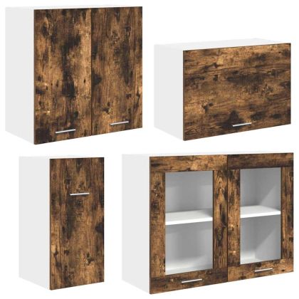 Комплект кухненски шкафове с чекмедже Lyon 8 pcs Опушен дъб