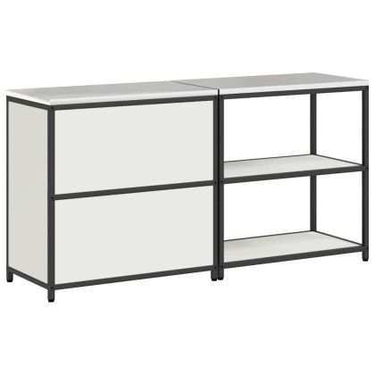 Комплект за кухненско съхранение с рафт с врата 2 pcs Бяло