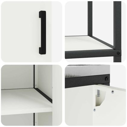 Комплект за кухненско съхранение с рафт с врата 2 pcs Бяло