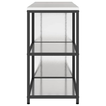 Комплект за кухненско съхранение с рафт с врата 2 pcs Сребрист