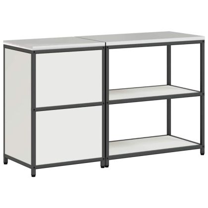 Комплект за кухненско съхранение с рафт с врата 2 pcs Бял