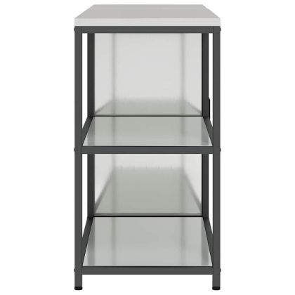 Комплект за кухненско съхранение с рафт с врата 2 pcs Сребрист