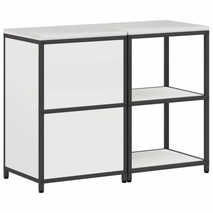 Комплект за кухненско съхранение с рафт с врата 2 pcs Бяло