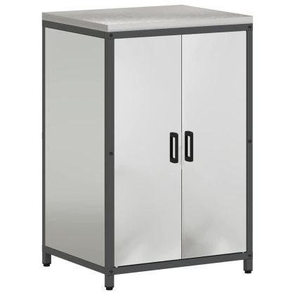 Комплект за кухненско съхранение с рафт с врата 3 pcs Сребрист