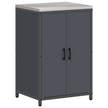 Комплект за кухненско съхранение с рафт 3 pcs Антрацит Стомана