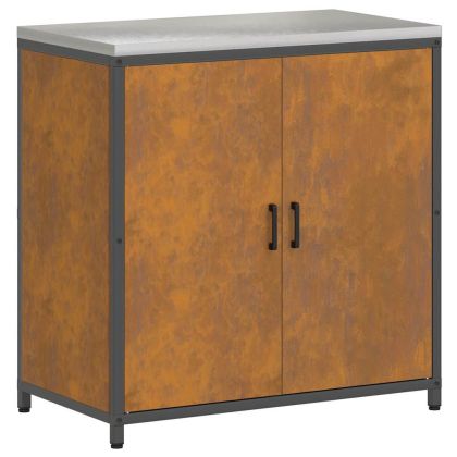 Комплект за кухненско съхранение с рафт 3 pcs Ръждясало Стомана