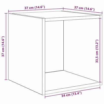Комплект ТВ шкаф 4 pcs Черния дъб Инженерно дърво