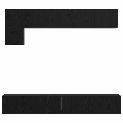 Комплект ТВ шкаф 5 pcs Черния дъб Инженерно дърво