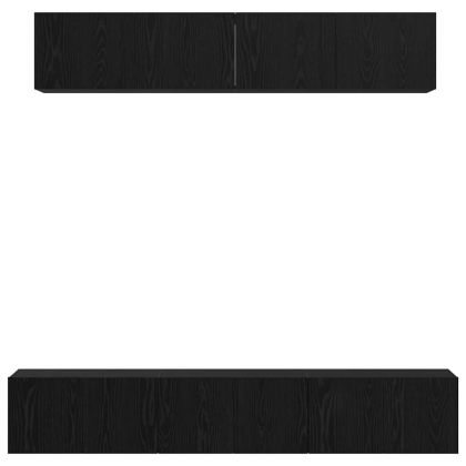 Комплект ТВ шкаф 5 pcs Черния дъб Инженерно дърво