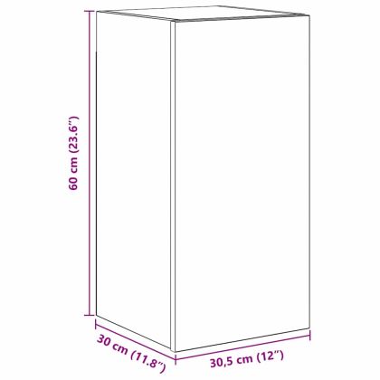 Комплект ТВ шкаф 8 pcs Черен дъб 80 x 30 x 30.5 см
