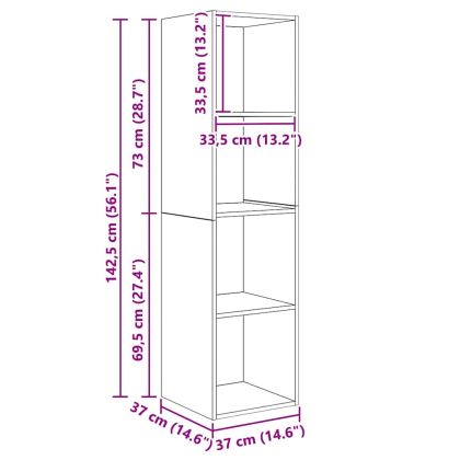 Комплект ТВ шкаф 4 pcs Черния дъб Инженерно дърво