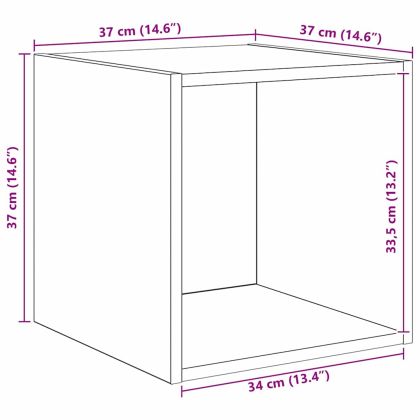 Комплект ТВ шкаф Монтиране на стена 4 pcs Дъб Инженерно дърво