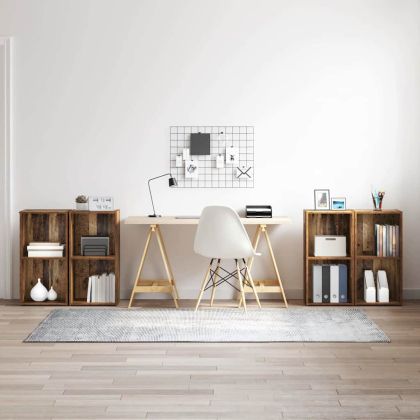 Комплект ТВ шкаф 4 pcs Старо дърво 37 x 37 x 72 см