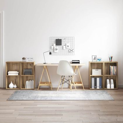 Комплект ТВ шкаф 4 pcs Дъб 37 x 37 x 72 см Инженерно дърво