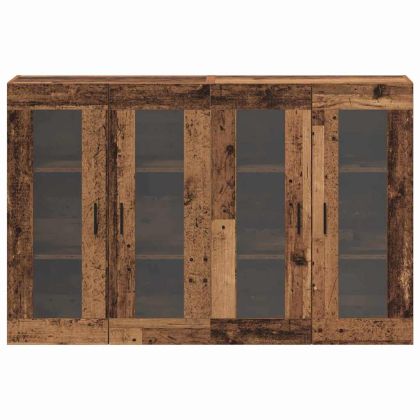 Стенни шкафове 2 pcs Старо дърво 69,5 x 34 x 90 см