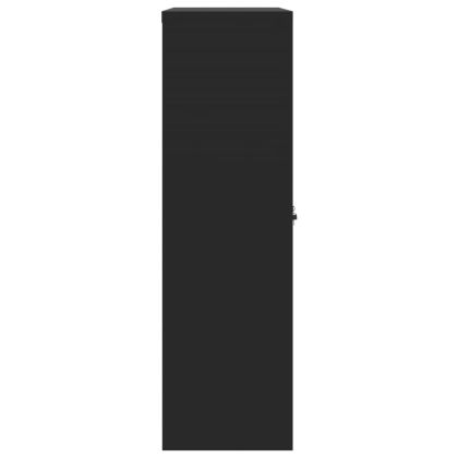 Шкаф за папки черен 90x40x140 см стомана
