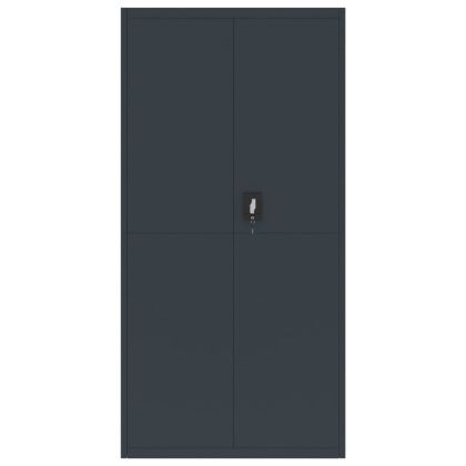 Шкаф за папки антрацит 90x40x180 см стомана