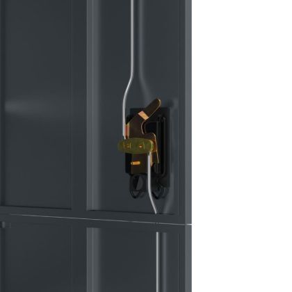 Шкаф за папки антрацит 90x40x180 см стомана