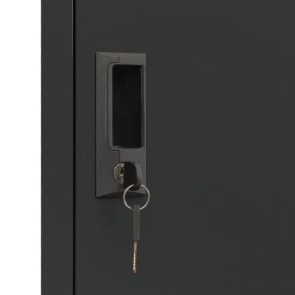 Заключващ се шкаф, антрацит, 38x40x180 см, стомана